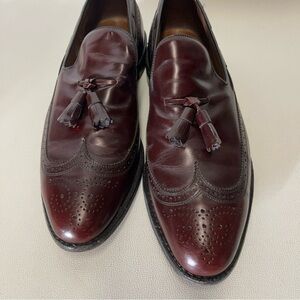 Allen Edmonds Berwick Medallion Burgundy Toe Tassel Loafers